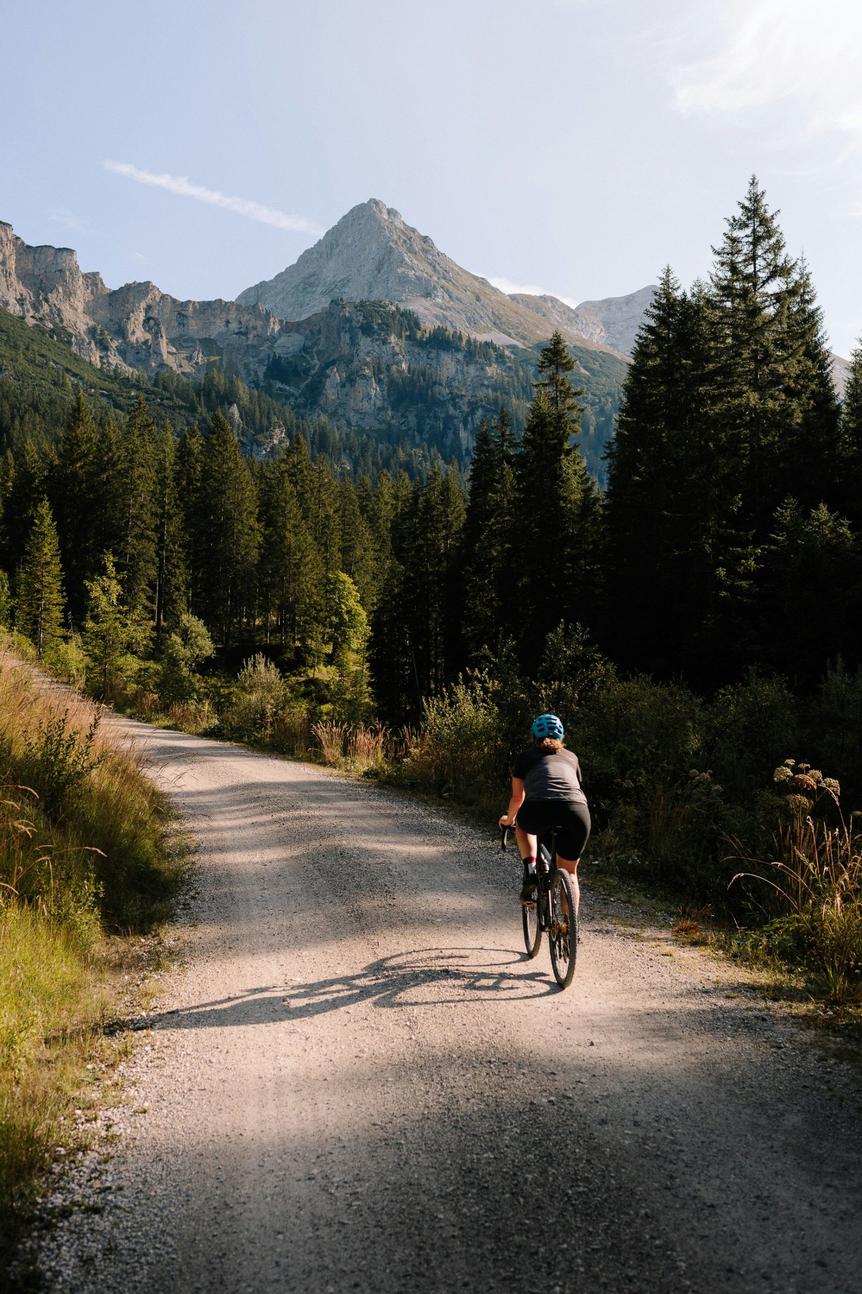 Radfahrer in der Natur